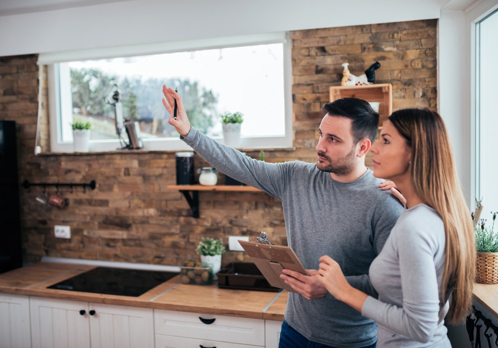 couple planning a complete home remodel