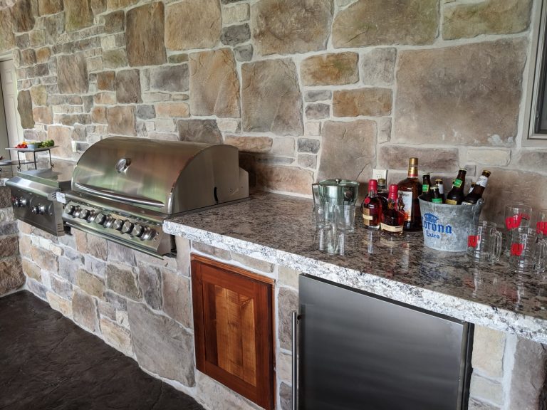 Sunroom and Patio 13 indoor grill stone design