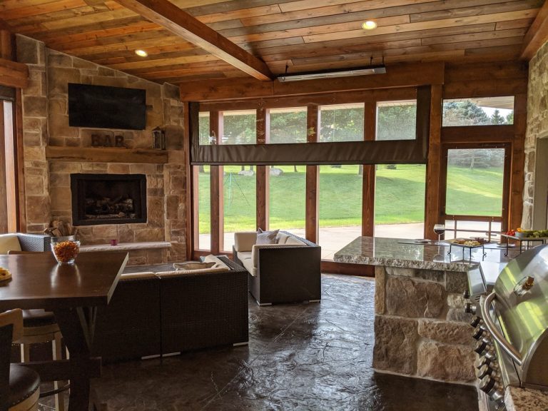 Sunroom and Patio 16 unpainted entertainment room wood remodel