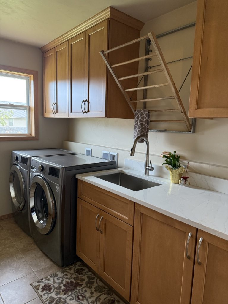 Laundry Room 5 VKB laundry room brown wood interior
