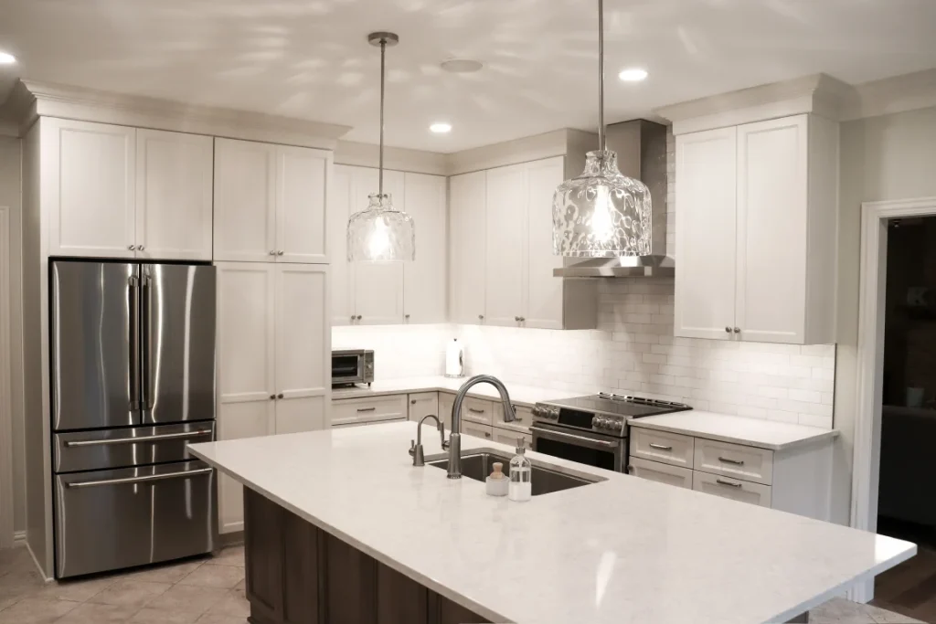 Modern kitchen with island and appliances
