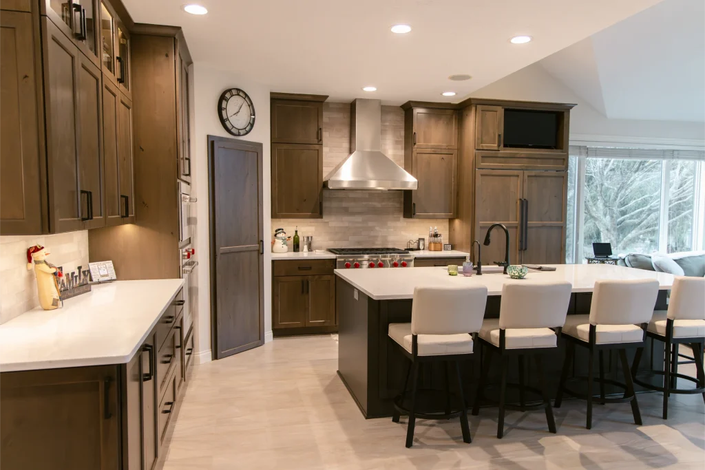 Modern kitchen with island seating