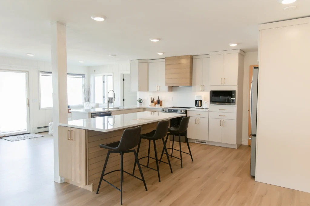 Modern kitchen with island seating in appleton