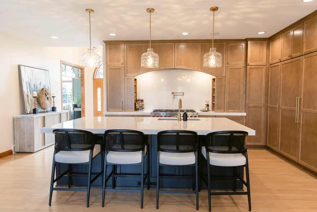 Modern kitchen with island seating in appleton wisconsin